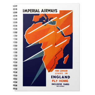 Caderno Espiral Imperial Airways África