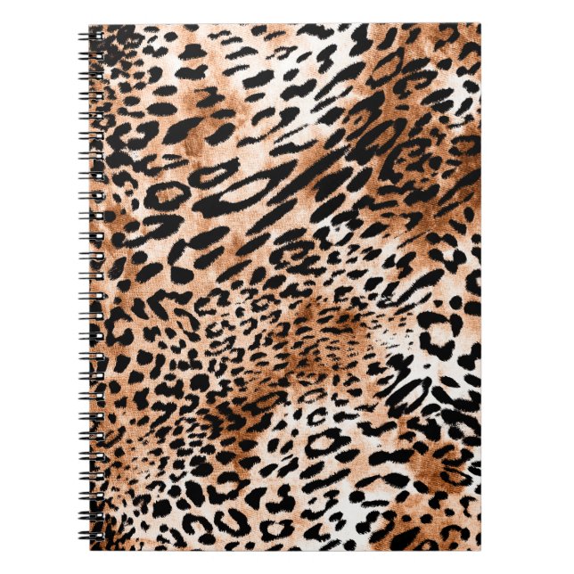 Caderno Espiral Impressão Afro-Leopardo Invisível (Frente)