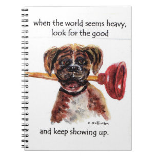 Caderno Espiral impressão aquarela Boxer + instigante