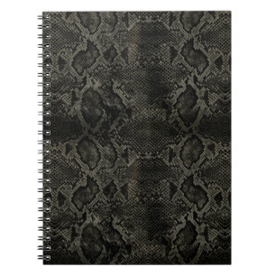Caderno Espiral impressão Cobra preto