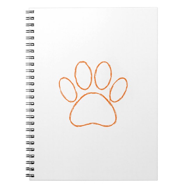 Caderno Espiral Impressão da papoila esboçada (Frente)
