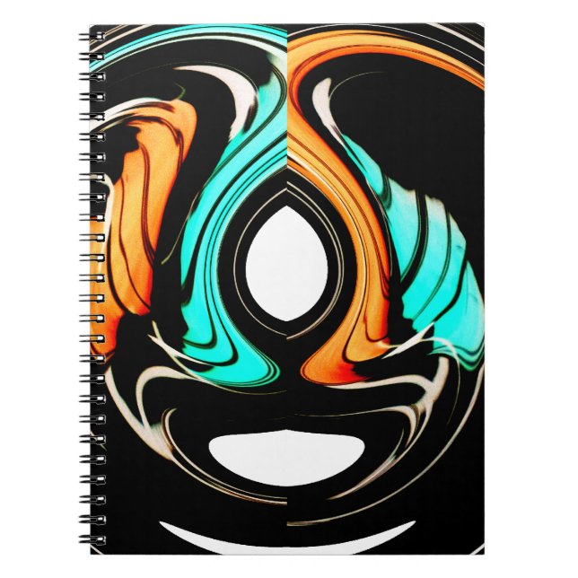 Caderno Espiral Impressão de Arte de Padrão Tradicional Africano (Frente)