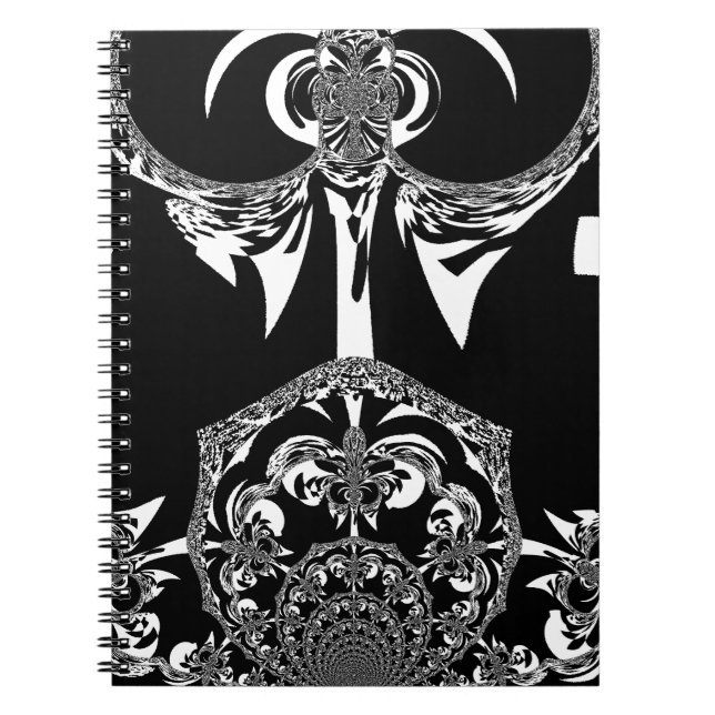 Caderno Espiral Impressão de Arte Negra e Branca Africano (Frente)