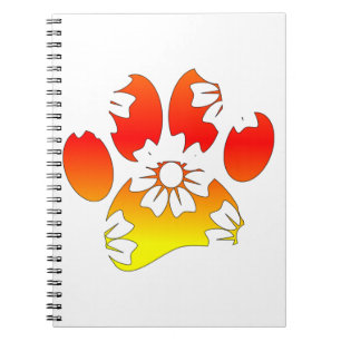 Caderno Espiral Impressão de Cachorro Floral