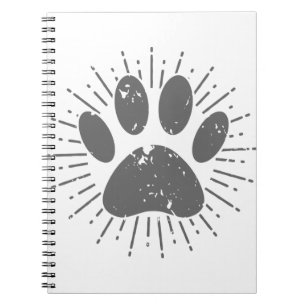 Caderno Espiral Impressão de Canas de Cachorro de Feixe-Sol Dista