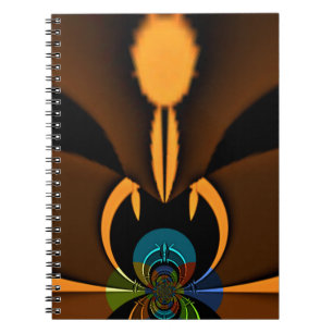 Caderno Espiral Impressão de Contraste de Cor abstrato