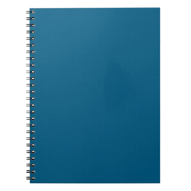 Caderno Espiral Impressão de cor sólida azul do mar Egeu (Frente)