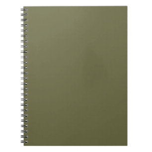 Caderno Espiral Impressão de Cor Sólida Terra Verde Azeitona