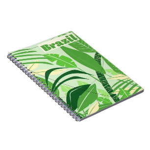Caderno Espiral Impressão de férias do estilo Vintage da Florest