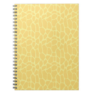 Caderno Espiral Impressão de Girafa Amarela
