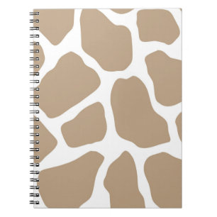 Caderno Espiral Impressão de Girafa Neutra