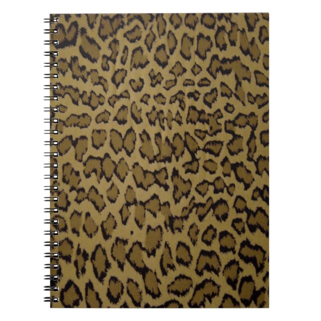 CADERNO ESPIRAL IMPRESSÃO DE LEOPARDO ANIMAL (Frente)