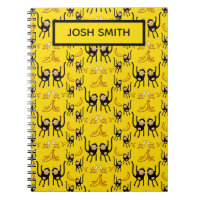 Impressão de Macaco Fofo e Banana