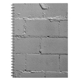Caderno Espiral Impressão de Muro de Bloco de Cimento Grande Textu
