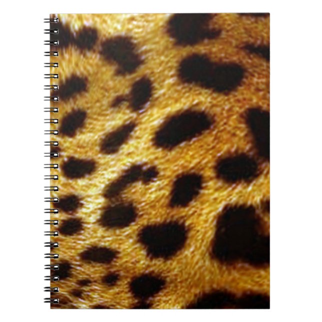 Caderno Espiral impressão de pele dos leopardos (Frente)