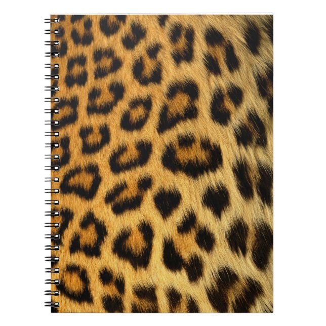 Caderno Espiral Impressão de peles de leopardo (Frente)