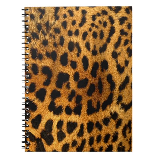 Caderno Espiral Impressão de peles de leopardo (Frente)