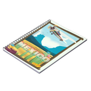 Caderno Espiral Impressão de pôster de viagem México.