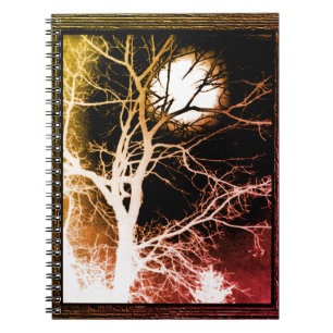 Caderno Espiral Impressão de tela de lua