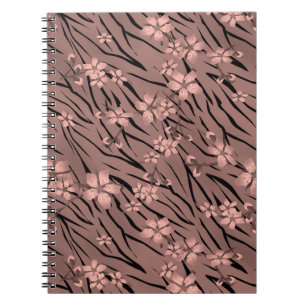 Caderno Espiral Impressão de tigre floral