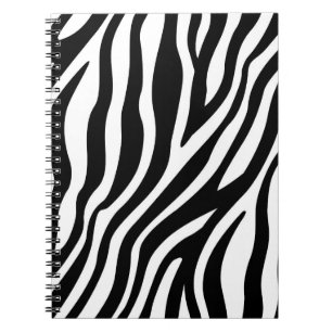 Caderno Espiral Impressão de Zebra Preto e Branco