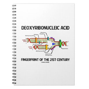 Caderno Espiral Impressão digital do ácido Deoxyribonucleic do