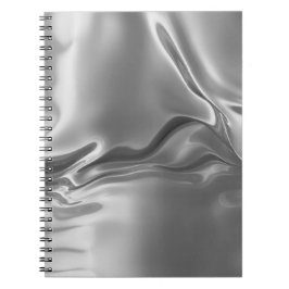 Caderno Espiral Impressão Digital Prata Líquida