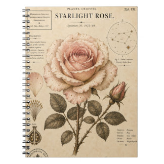 Caderno Espiral Impressão do Museu Botânico Vitoriano Rosa Starlig