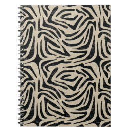 Caderno Espiral Impressão em animais zebra branca negra