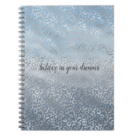 Caderno Espiral Impressão enfumaçado Azul Ombro-Cor-de-Água Pratea