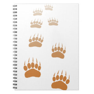 Caderno Espiral Impressão Gradiente de Vara Cinzenta