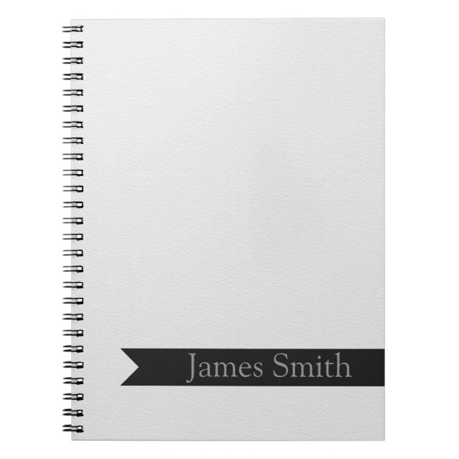 Caderno Espiral Impressão inspirado do falso do couro branco (Frente)