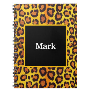Caderno Espiral Impressão Leopard com Nome