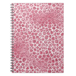 Caderno Espiral Impressão Leopard Escamuflada Rosa Cintilante