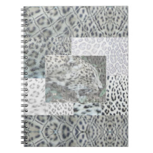 Caderno Espiral Impressão Leopardo com Notebook Cabeça Leopardo