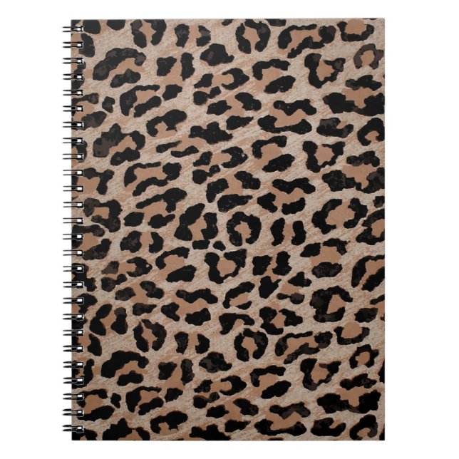 Caderno Espiral impressão-leopardo-de-chita (Frente)