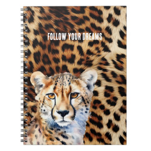 Caderno Espiral Impressão Leopardo de Chita legal