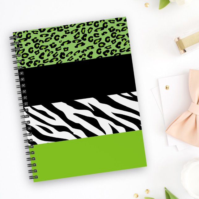 Caderno Espiral Impressão Leopardo, Impressão Zebra, Impressão Ani (Criador carregado)