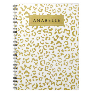 Caderno Espiral Impressão Leopardo, Leopardo Dourado, Literatura,