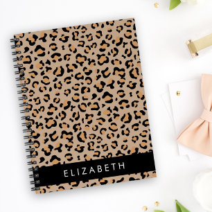 Caderno Espiral Impressão Leopardo, Manchas, Leopardo Marrom, Seu 