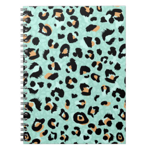 Caderno Espiral Impressão leopardo, padrão animal