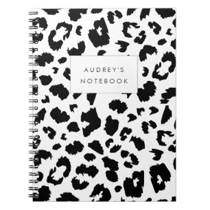 Caderno Espiral Impressão-leopardo personalizável