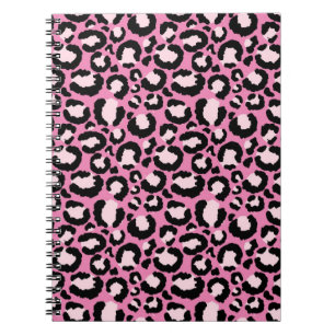 Caderno Espiral Impressão Leopardo Rosa