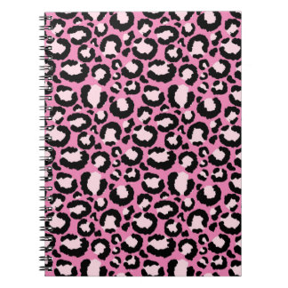 Caderno Espiral Impressão Leopardo Rosa