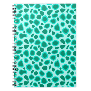 Caderno Espiral Impressão Leopardo - Turquesa e Aqua