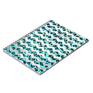 Caderno Espiral Impressão Preta e Verde de Leopardo