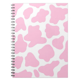 Caderno Espiral impressão rosa-vaca
