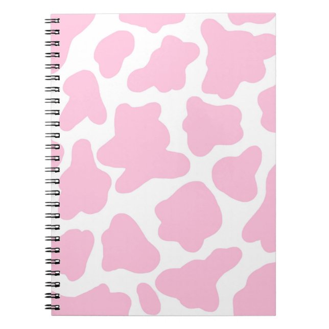 Caderno Espiral impressão rosa-vaca (Frente)