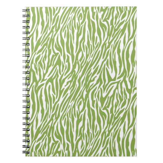 Caderno Espiral Impressão Safari Zebra Verde (Frente)