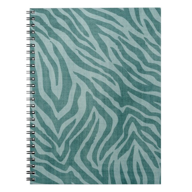 Caderno Espiral Impressão Teal Green Zebra (Frente)